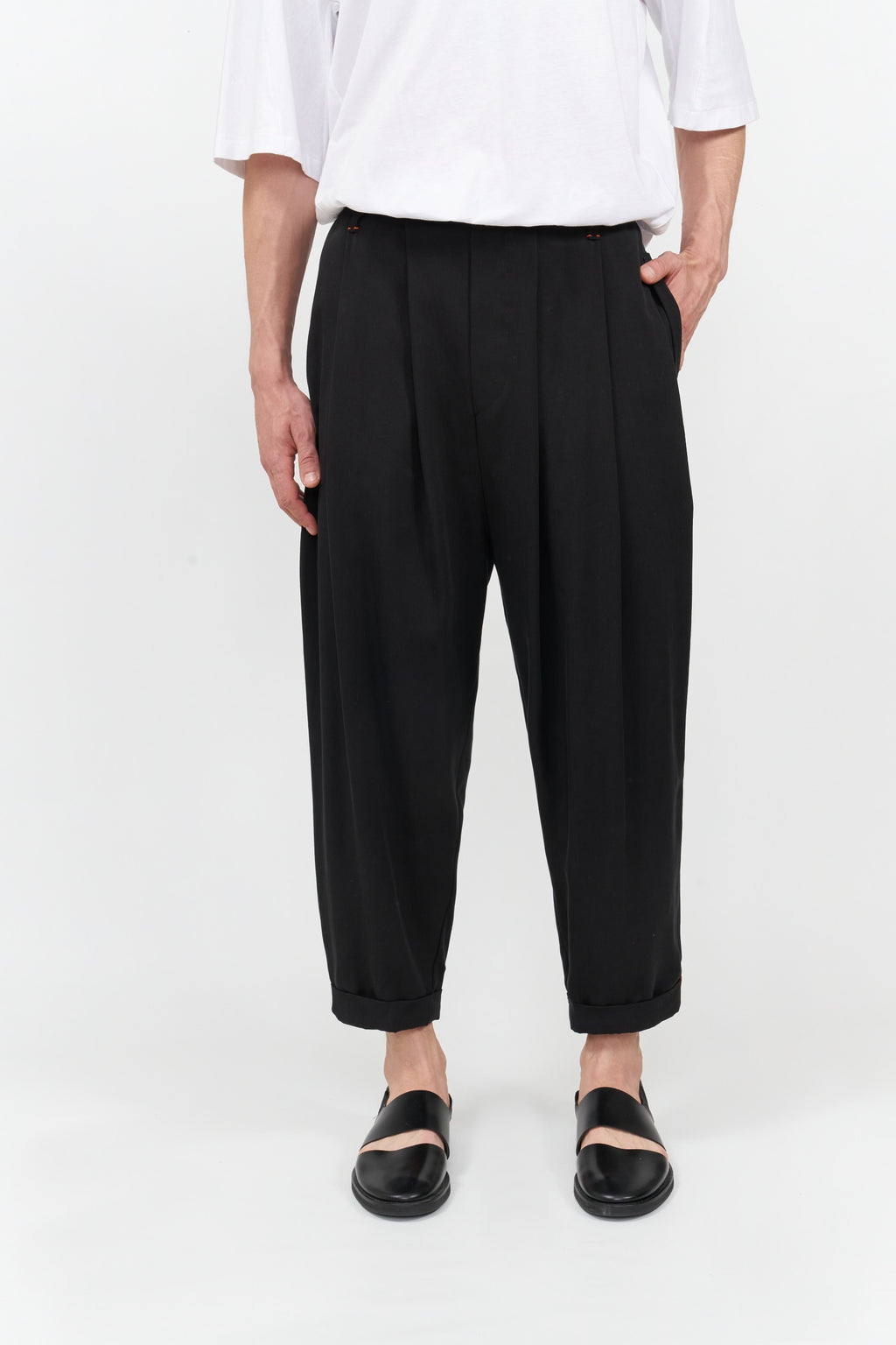 Ejja Design Üç Pileli Duble Paça Retro Tencel Pantolon — Inside Colors