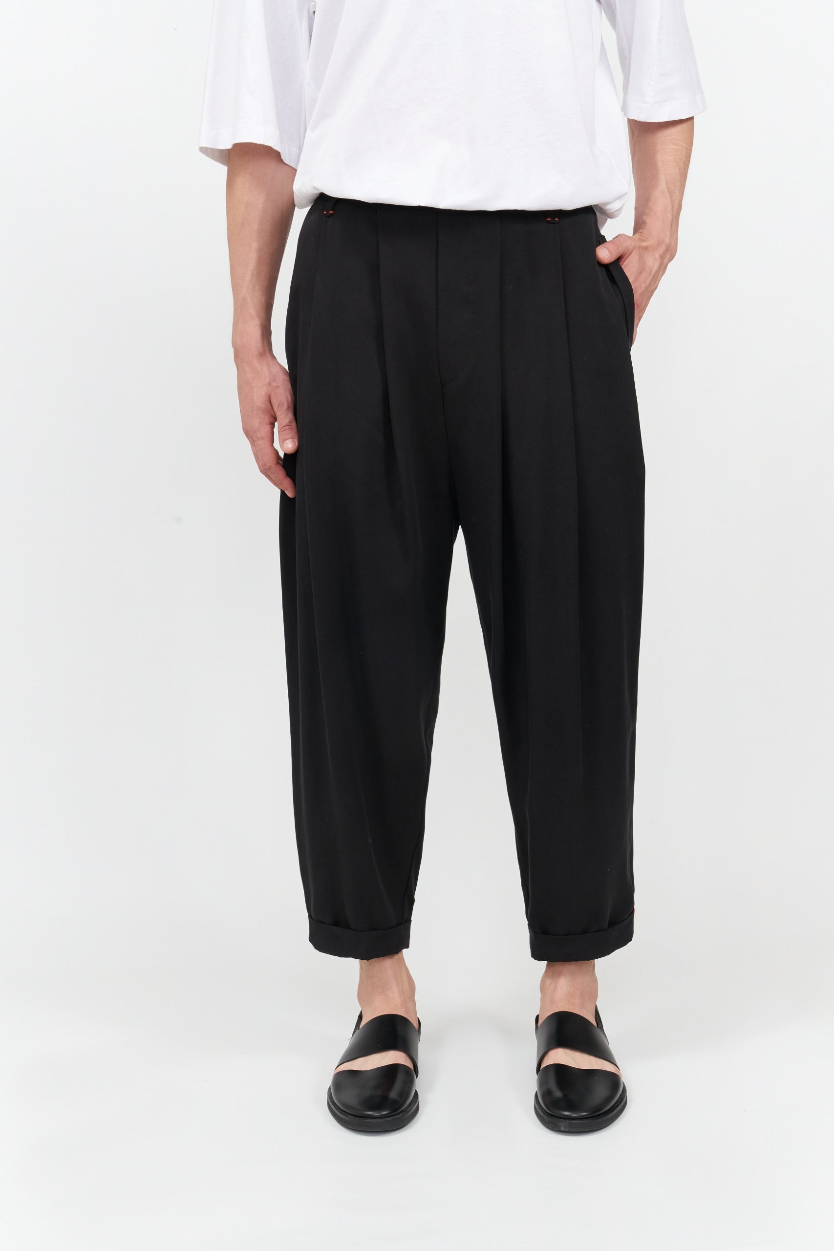 Ejja Design Üç Pileli Duble Paça Retro Tencel Pantolon — Inside Colors