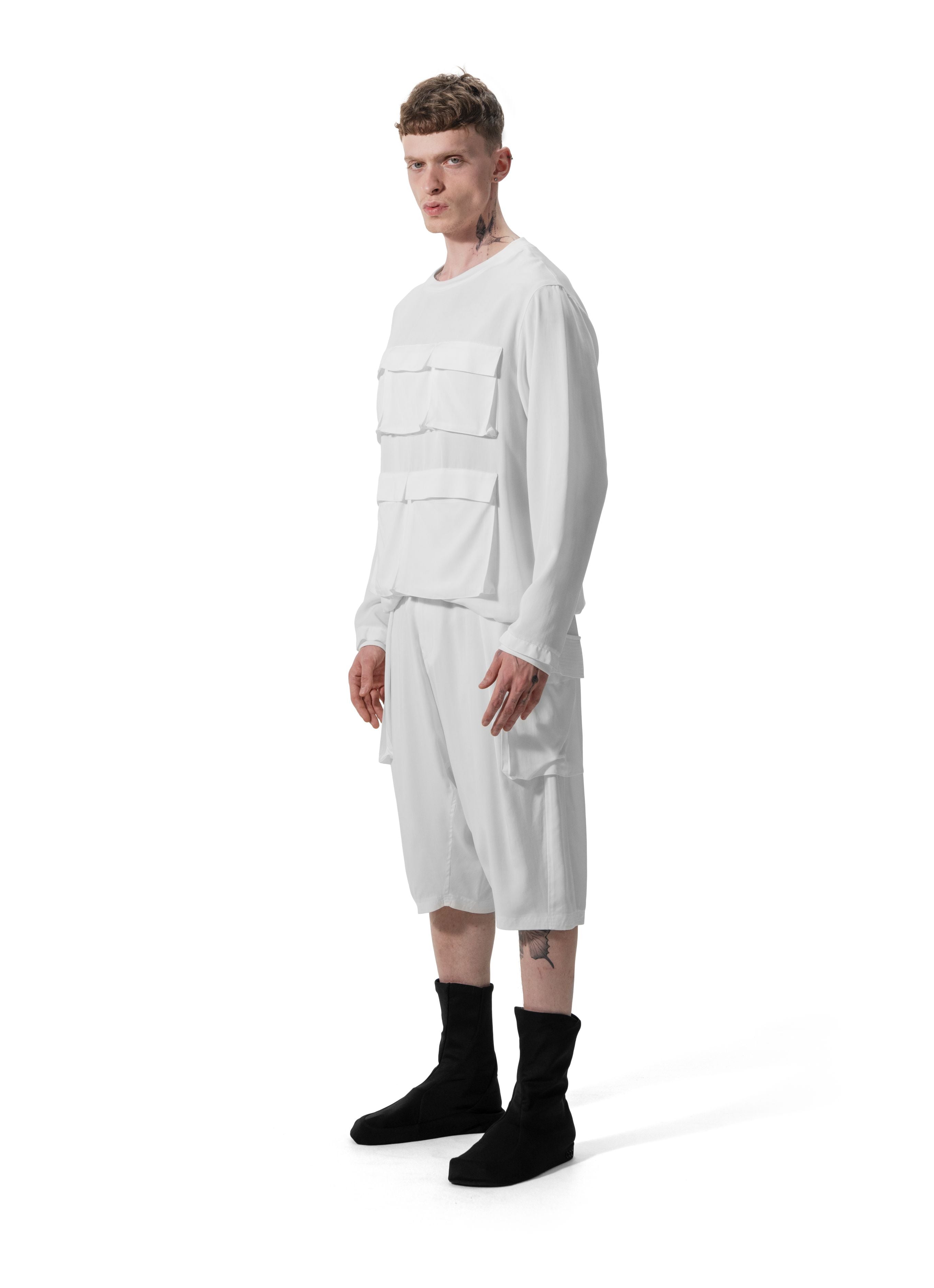 Ejja Design Tencel 6 Cepli Ribana Etekli Uzun Kollu Modern Üst — Wabisabi