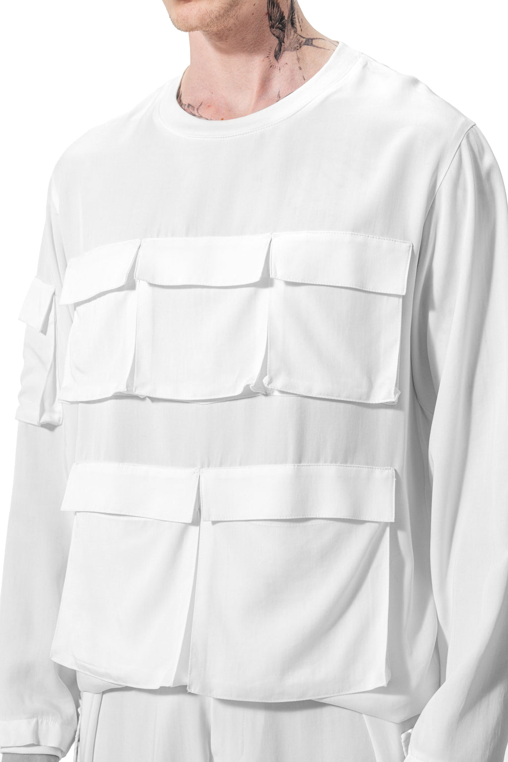 Ejja Design Tencel 6 Cepli Ribana Etekli Uzun Kollu Modern Üst — Wabisabi