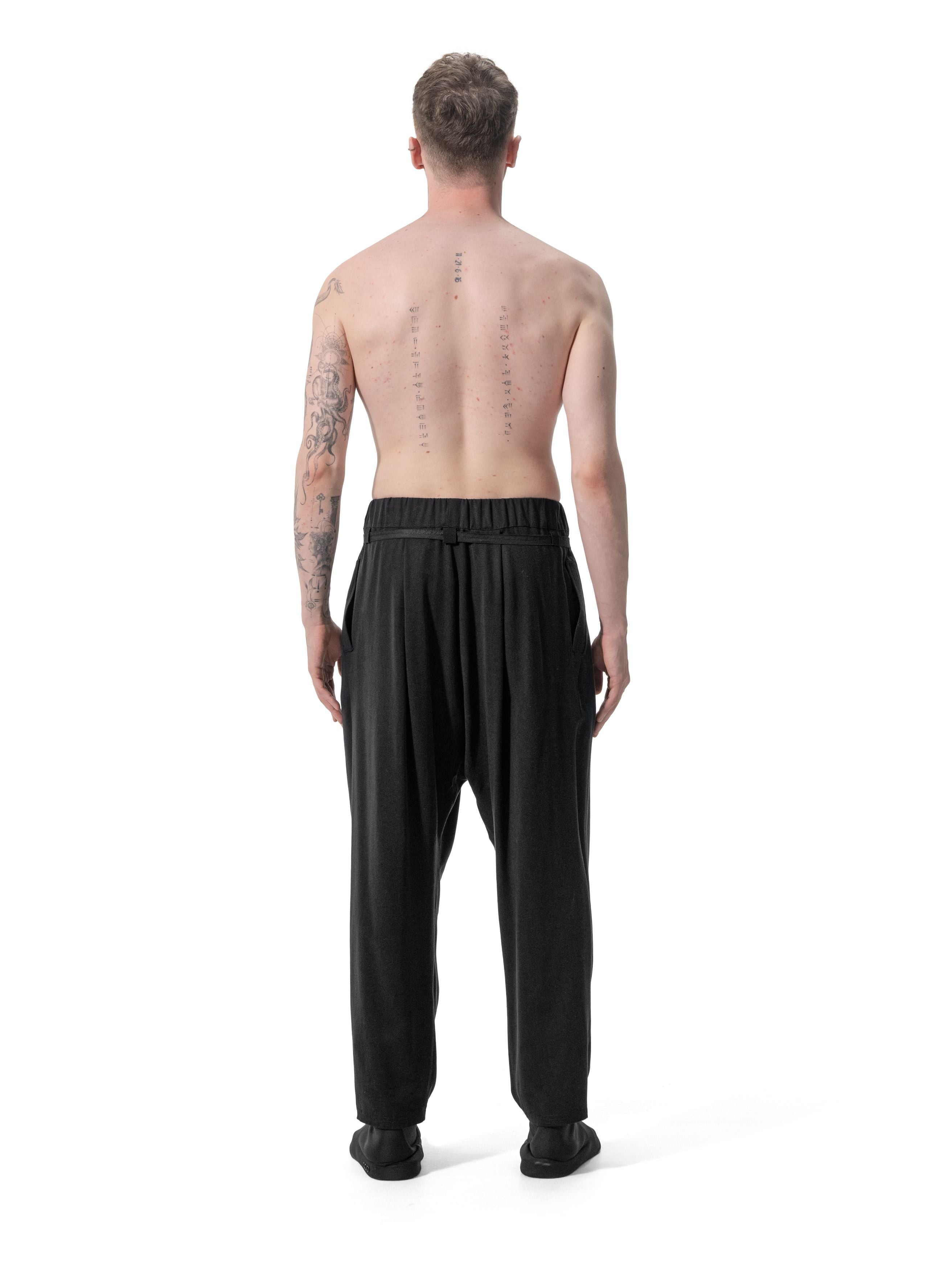 Ejja Design İç Pileli ve Bağcık Detaylı Yarı Şalvar Tencel Pantolon — Wabisabi