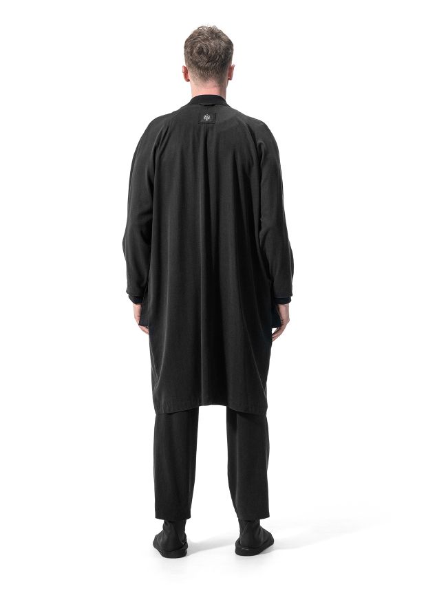 Ejja Design Ribana Yakalı Uzun Tencel Ceket — Wabisabi