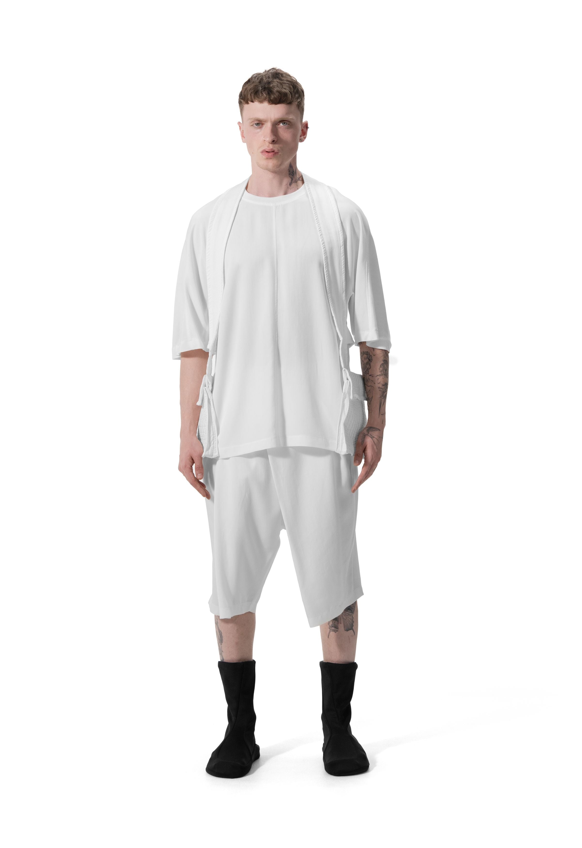 Ejja Design Tencel Yaka Ribanalı Yarım Kol T-Shirt — Inside Colors
