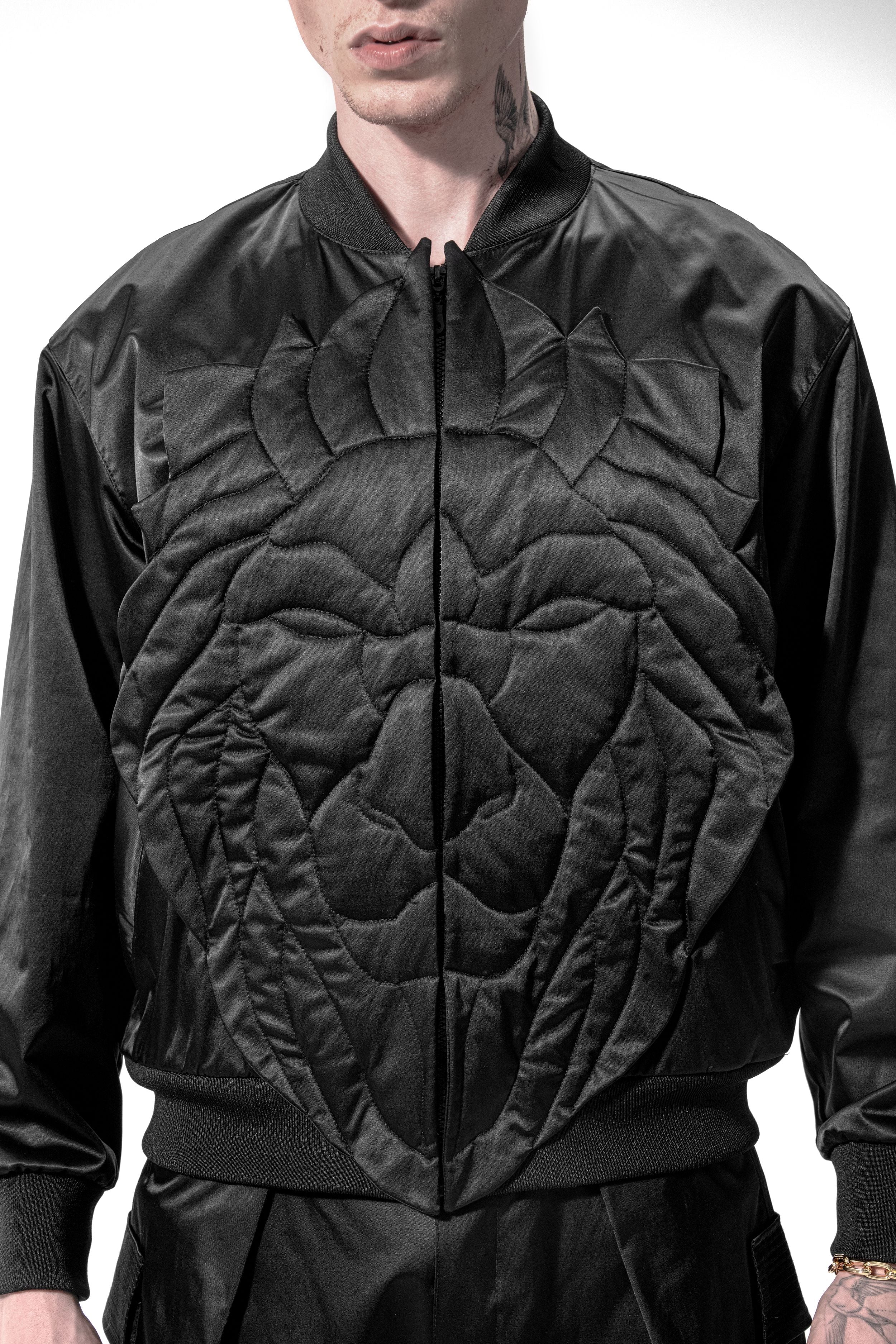 Ejja Design Önü El Yapımı Aslan Görünümlü Bomber Ceket — Wabisabi