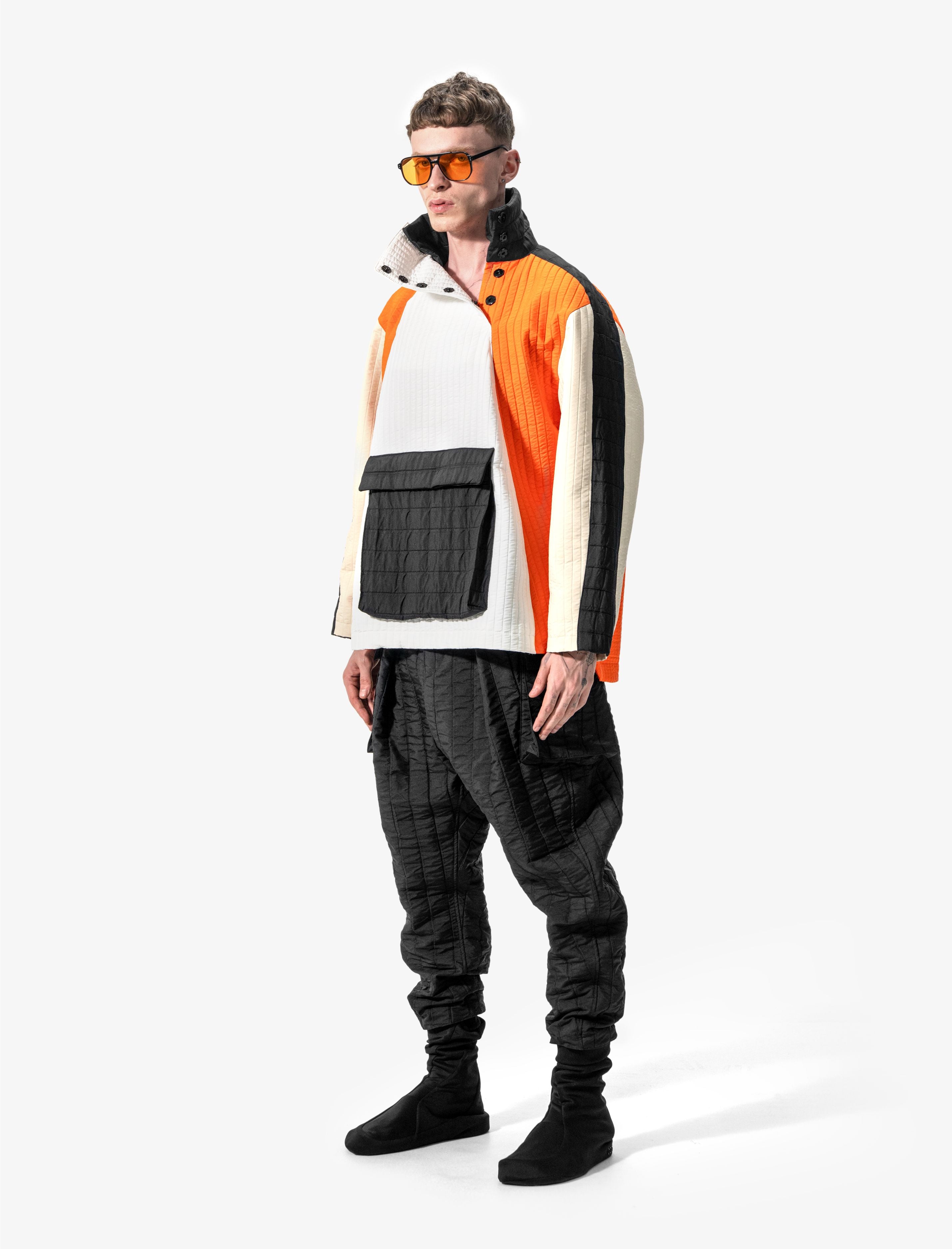Ejja Design Rain Kanguru Cep Çift Yaka Açılışlı Çok Renkli Sweatshirt — Wabisabi