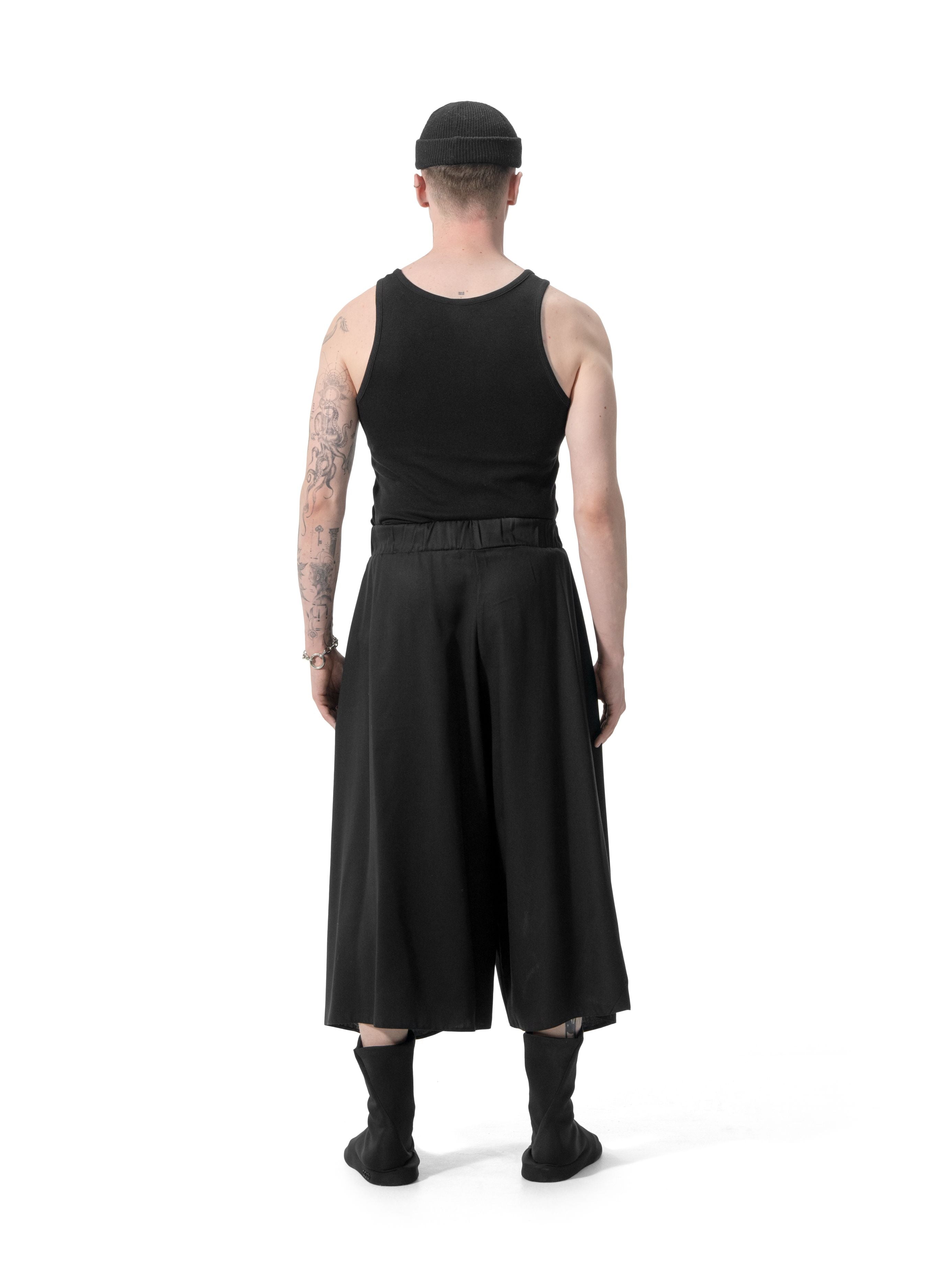 Ejja Design Pileli Kemer dikiş Detaylı Bol Kesim Tencel Pantolon — Wabisabi